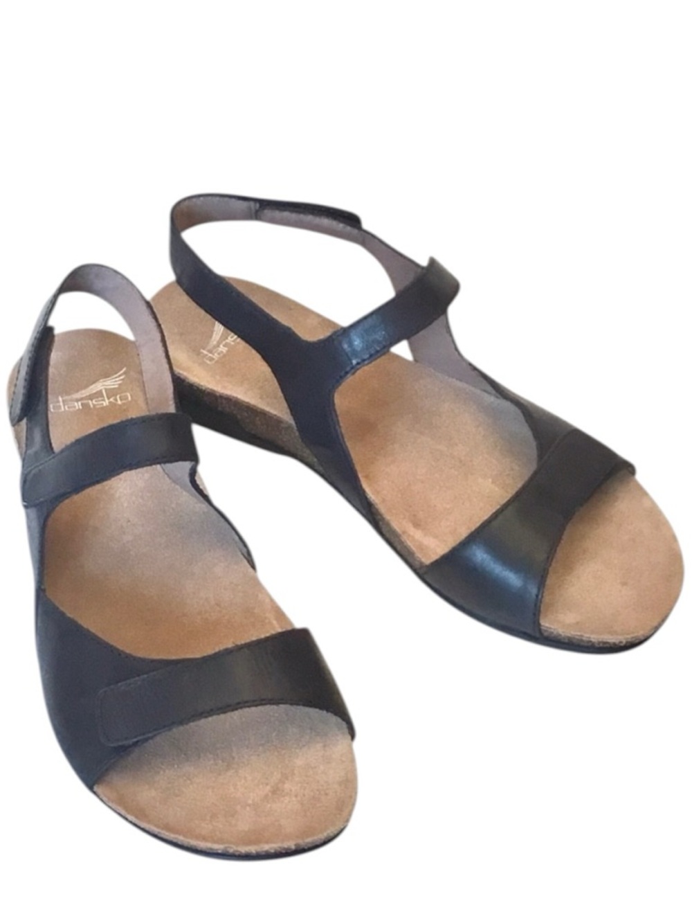 Dansko Ronda Black Leather Adjustable Open toe Comfort Sandal Sz: EU 41/10.5-11
